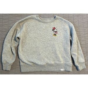 Gap Kids Disney Minnie Mouse Heather Grey Oversized Sweatshirt Size Small